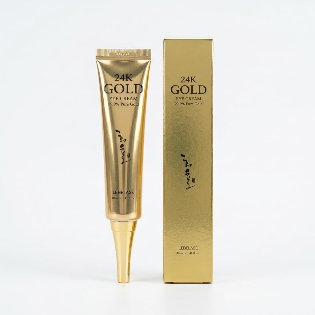 Amazon.co.jp: ヒユル 24Kゴールドアイクリーム、99.9%純金配合、40ml